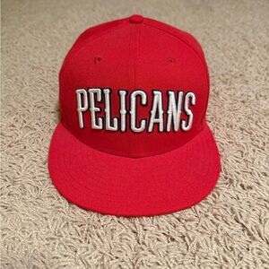 Red New Orleans Pelicans Cap